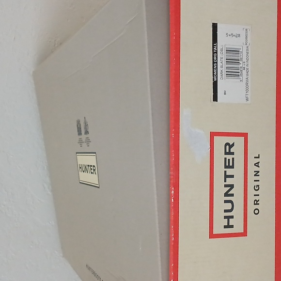 Hunter Original Tall Ladies Dark Slate Rain Boots - Picture 15 of 16